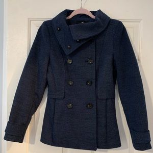 H&M navy blue coat